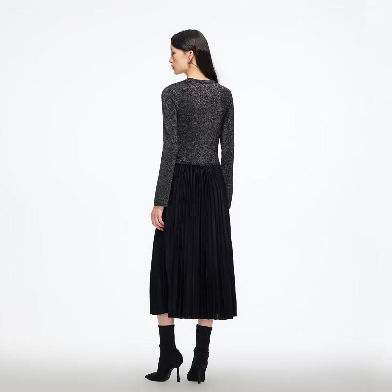 VEROMODA Shimmer Pleated Midi Dress