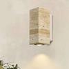 Yellow Travertine Stone Wall Lamp, Japanese Style Wall Light for Bedroom Corridor Aisle, Outdoor Waterproof Wall Sconces Decor