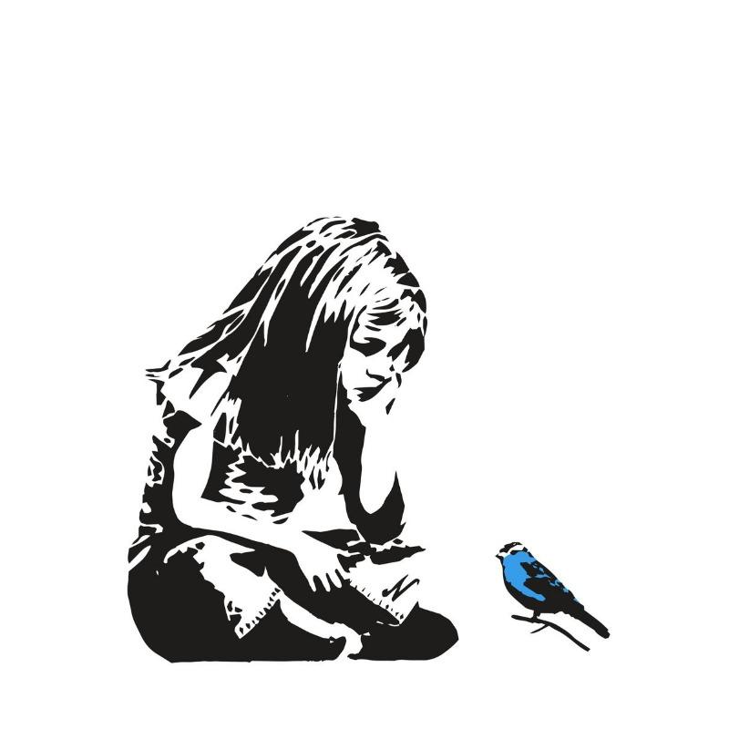 

Бэнкси Уличное граффити Декоративная картина на холсте Девочка с шаром Следуй за своей мечтой Обезьяна Арт Постеры Принты Декор стен комнаты 21cm×30cm NoFrame