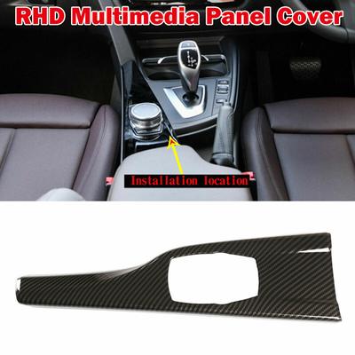 Alleen voor RHD-auto Koolstofvezel voorpaneel midden multimediapaneel afdekking Geschikt voor BMW F30 F34 F33 F36