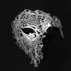 Metal Diamond-Studded Iron Mask Half Face One Eye Halloween Party Costume