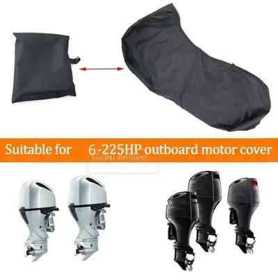 420D 6-225 PS Yacht Volle Außenbordmotor Motor Bootsabdeckung Anti UV Staubdichte Abdeckung Marine Motorschutz Wasserdicht Schwarz