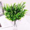 Simulation Green Plant 7-Pronged Eucalyptus Leaf Bouquet, Restaurant Flower Bed Flower Arrangement Decoration, Money Grass Plastic Fake Flower