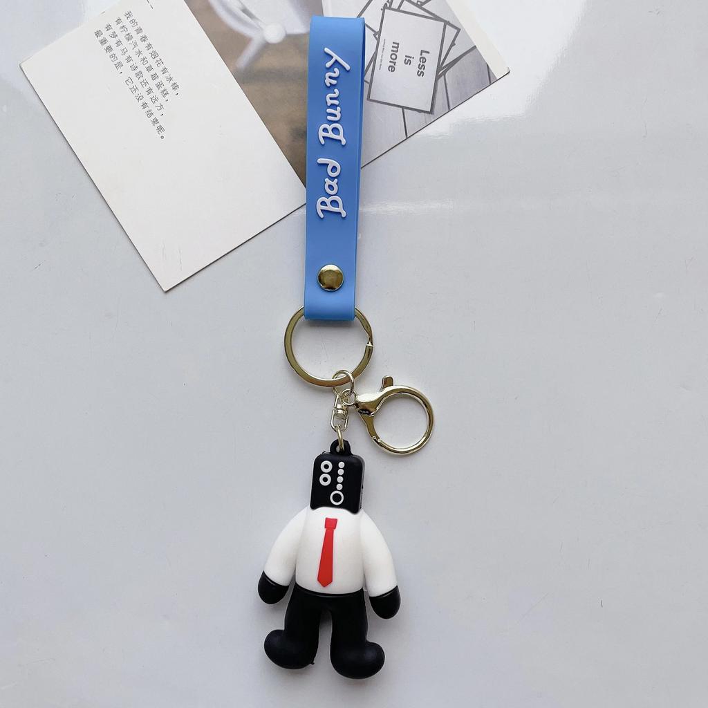 Portachiavi Cuphead Anime Cartone Animato Figure Mugman Bambola Uomo Toilette Skibidi Portachiavi Ciondolo Portachiavi Auto Giocattoli per Bambini Regali di Natale