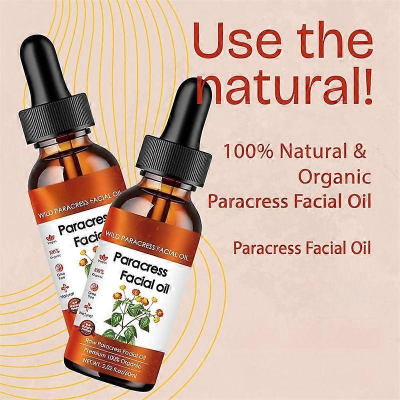 100% čistý organický obličejový olej z paracressu - Anti-aging hydratační esenciální olej Paracress obličejové sérum pro vyhlazení jemných vrásek, hydrataci, rozjasnění