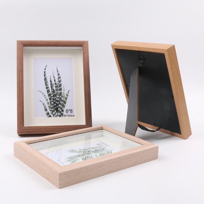 3D Wooden Hollow Photo Frame for Kids' Art & Plant Specimens