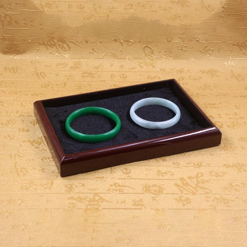 Jewelry Storage Tray Wooden Showcase Display Organizer for Earrings Watches Bracelet Necklace Vintage Jewelry Box Holder