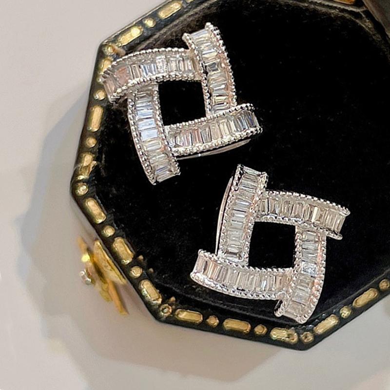 

CAOSHI Fashion Lady Daily Zircon Earrings with Brilliant Cubic Zirconia New Arrivals Accessories for Engagement Ceremony Party