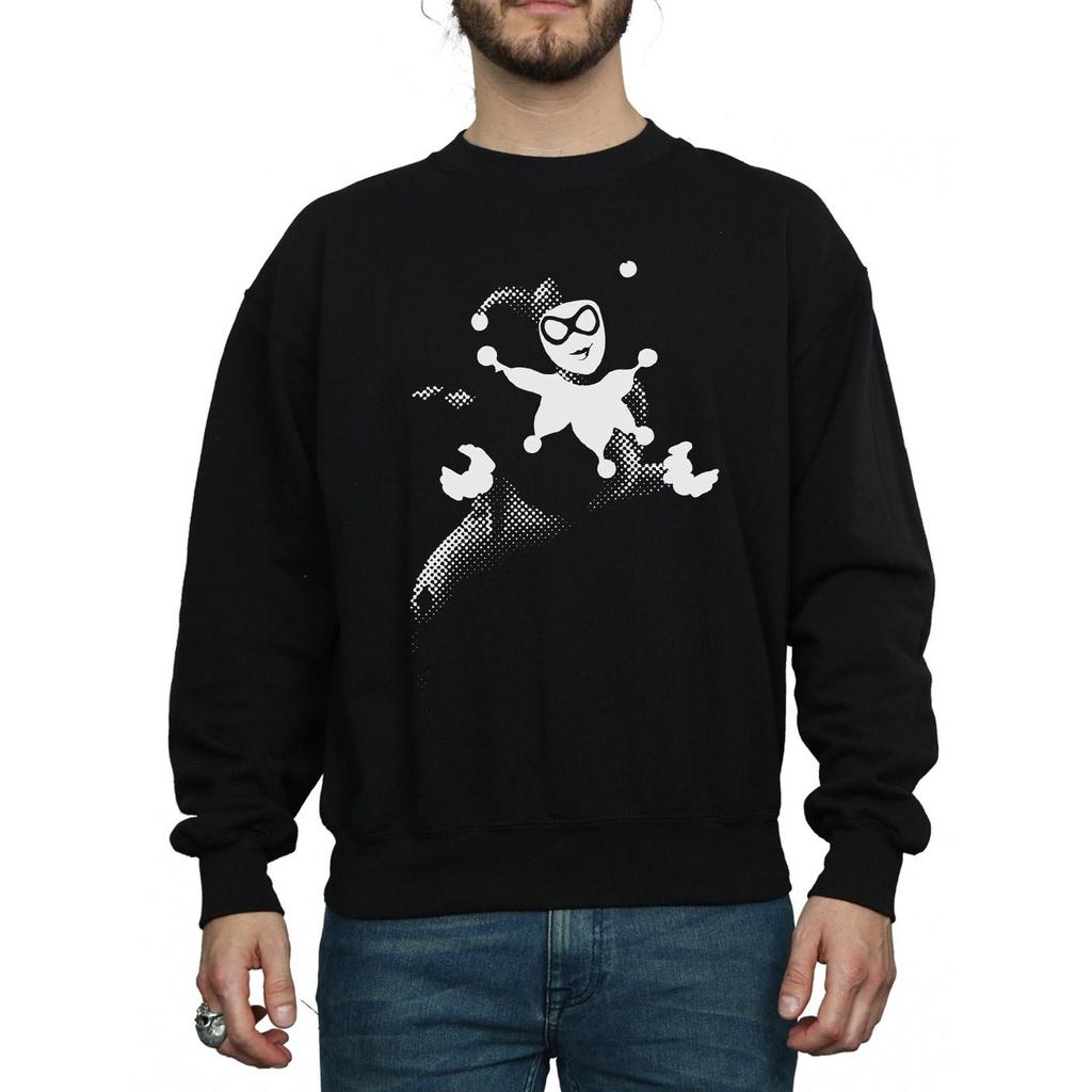 DC Comics Mens Harley Quinn Spot Sweatshirt