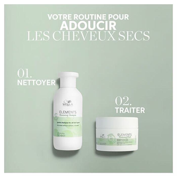 Wella Professionals Elements Shampoing régénérant sans sulfate pour tous types de cheveux 500ml