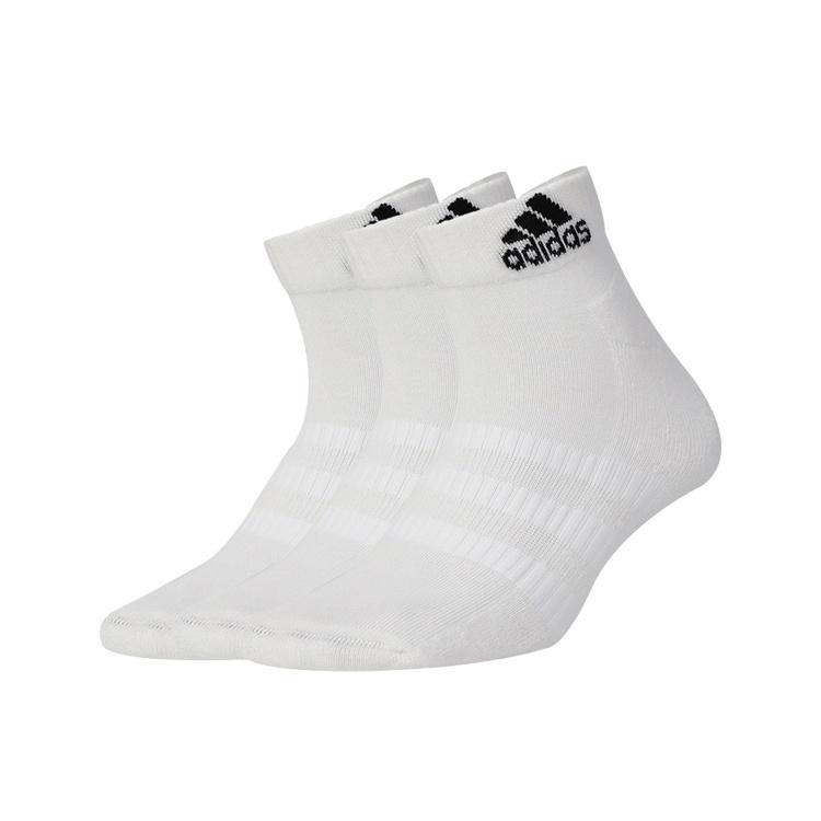 adidas Breathable Sports Short Basketball Socks Unisex White DZ9365 M
