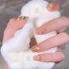 Painted Hand Tulip Worn Nail Art With 3d Flower Nail Sticker Decoration Finger