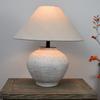 Wabi-Sabi Terracotta Table Lamp for Bedroom, Living Room & Hotel Décor - Japanese Retro Style