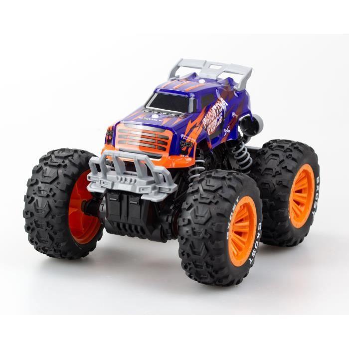 Voiture télécommandée - exost - phantom force 1:16 - 10 km/h - 28 -5 cm - violet et orange - dès 5 ans