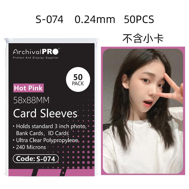 50pcs Original Korea Card Sleeves Clear Acid free-No CPP HARD 3 Inch Photocard Holographic Protector Film Album Binder