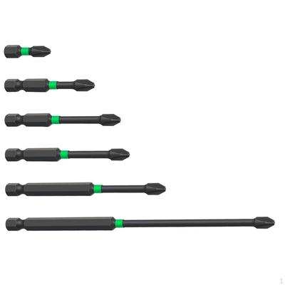 6Pcs Magnetic Screwdriver Bit Set Impact Cross Bits for Household Repair