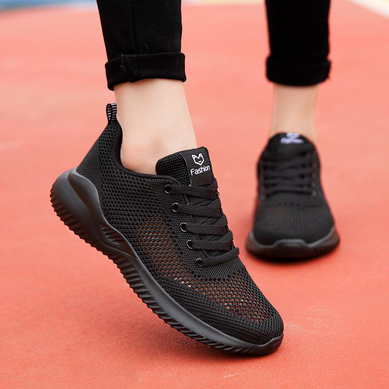 Sommer leichte Netzschuhe weiche Sohle hohl Single-Mesh flacher Absatz Netz atmungsaktiv lässige Laufschuhe