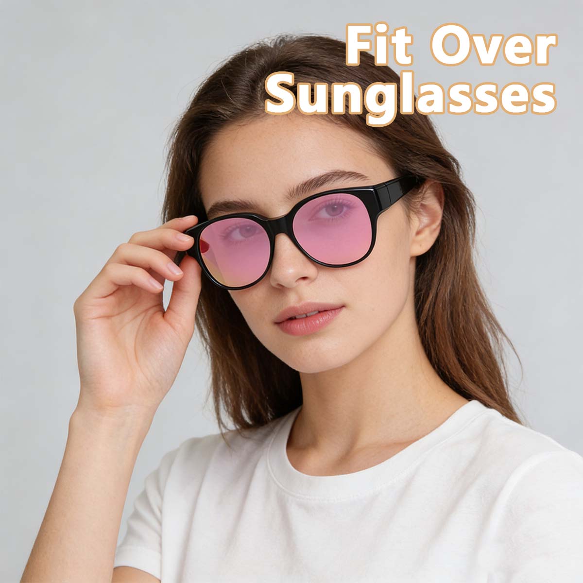 

1PC Over Glasses Cover Over Myopia Eyeglasses Unisex Round Shades with UV protection Outdoor Sports Fishing Hiking Cycling T03