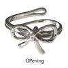 Bowknot Charm Rings Opening Rings for Women Girls Adjustable Finger Rings Valentines Day Engagement Jewelry Pieces