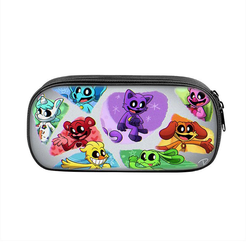 Smiling Critters Cartoon Pencil Case Nylon Kids School Supplies Storage For Children