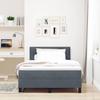 Box Spring Bed with Mattress Dark Gray 120 x 190 cm Velvet
