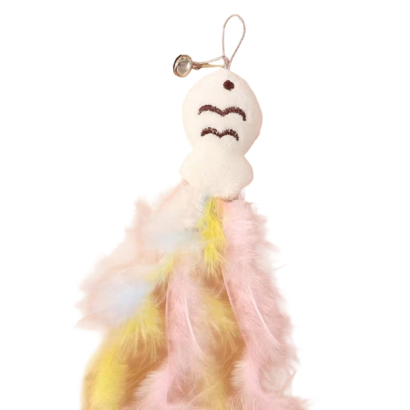 

Interactive Feather Toy, Replaceable Head + Elastic Long Rod, Wooden Handle Toy, stimulating Hunting Instinct one size