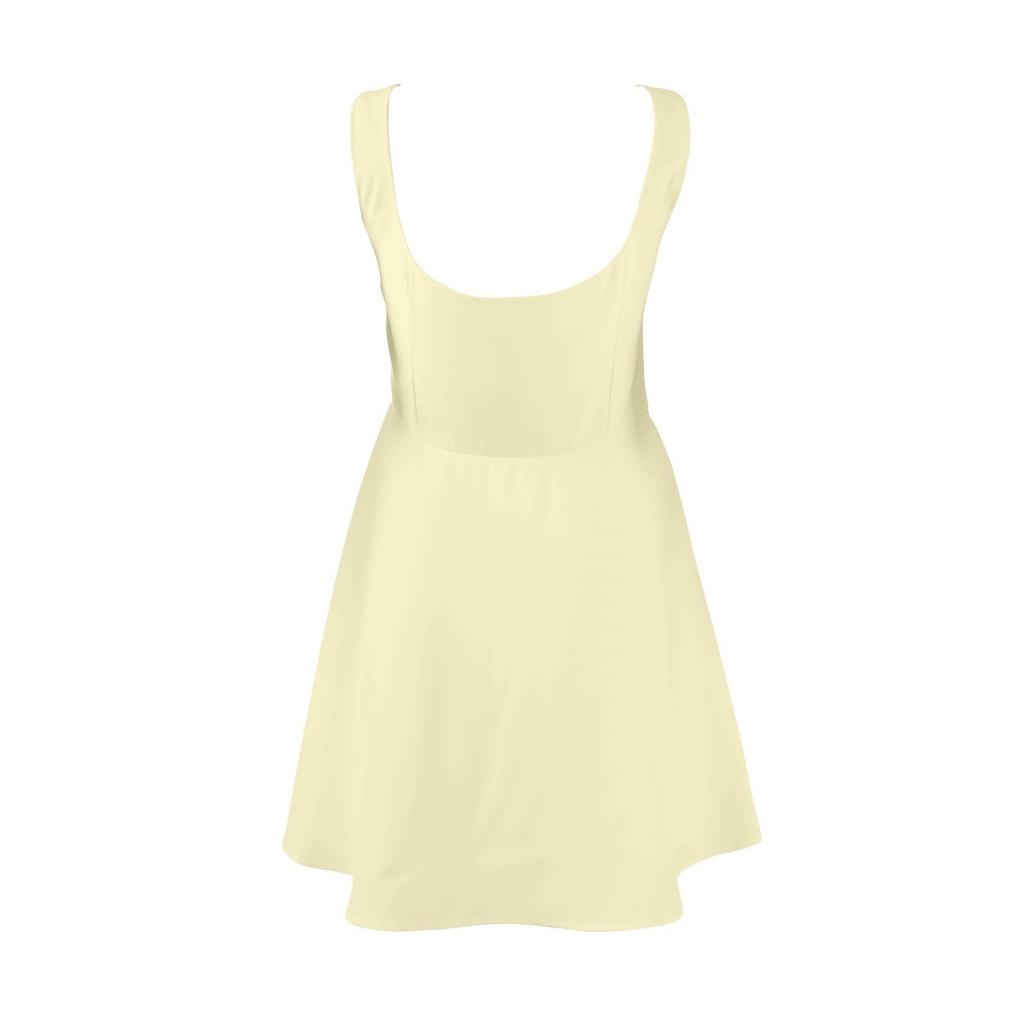 Women's Spring Summer Casual Square Neck Colour Dress Sleeveless Dresses