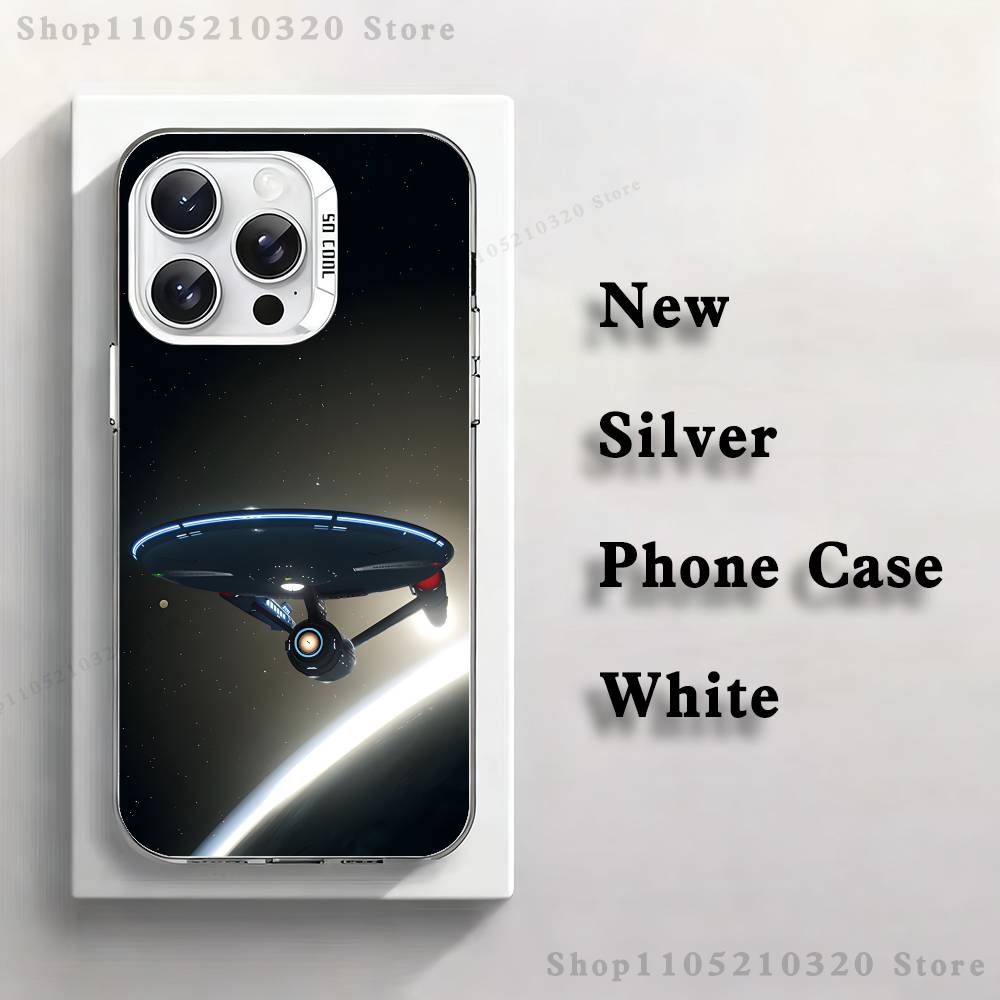 S-Star T-Trek Ships Phone Case For iPhone 17,16,15,14,13,12,11,Mini,Pro,E,MAX White Matte Silicone Whtie Cover