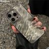 Luxury Plating Silicone Shiny Water Ripple Case For iPhone 16 15 14 13 12 11 Pro Max Plus Aesthetic Camera Protection Cool Cover
