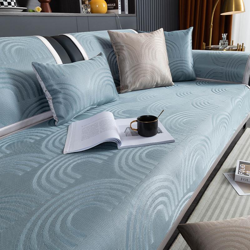 

Летняя подушка для дивана из ледяного шелка, современный высококачественный нескользящий летний коврик, крутая подушка, летняя легкая роскошная подушка для чехла на диван 70*70cm