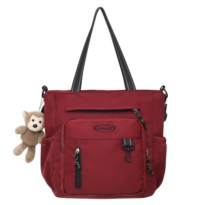 

Сумка-мессенджер для колледжа, сумка для студентов, сумка через плечо большой вместимости красный