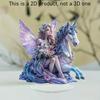 Fairy Tale Flower Fairy & Unicorn 2D Acrylic Ornament for Home Decor