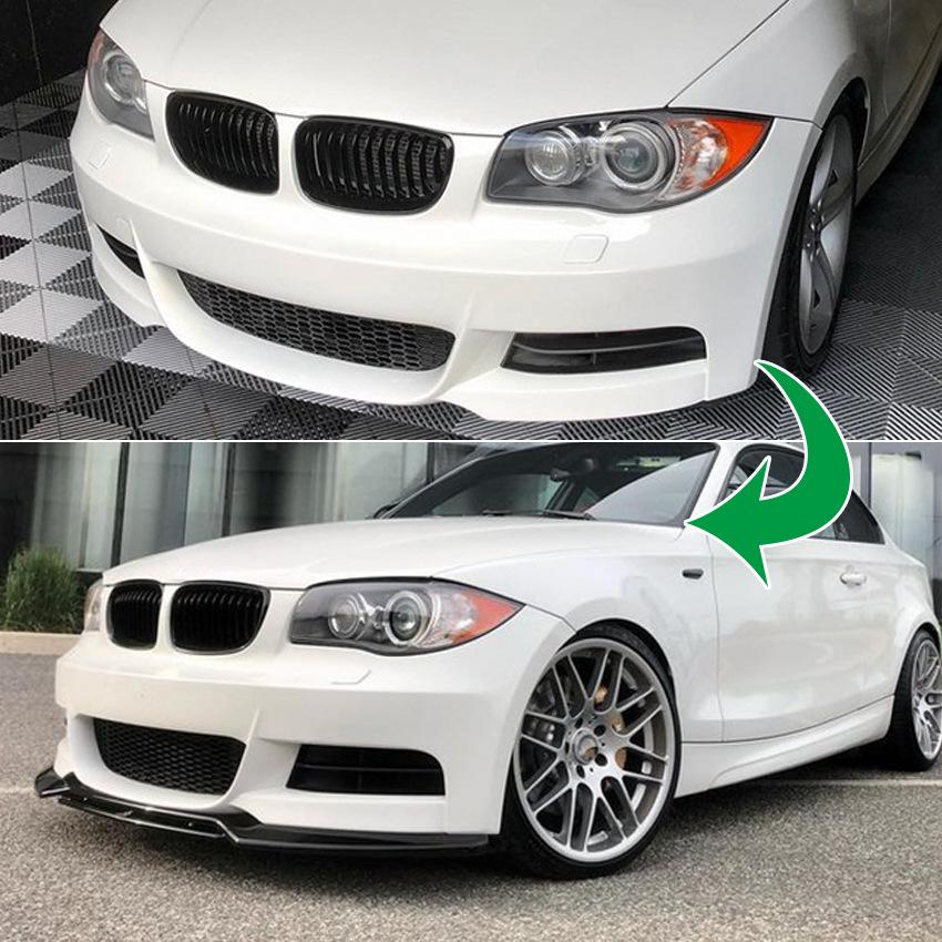 Car Front Bumper Splitter Lip For Bmw E82 E88 1 Series 118d 120i 120d 125i 135i 2008-2013 4Pcs Canard Spoiler Diffuser Body Kits