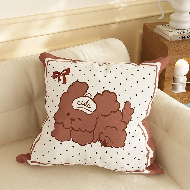 Cartoon Pillow, Sofa, Living Room Cushion, High-end Double-sided Pillowcase, Bed Pillow, Office Nap Pillow, Cute