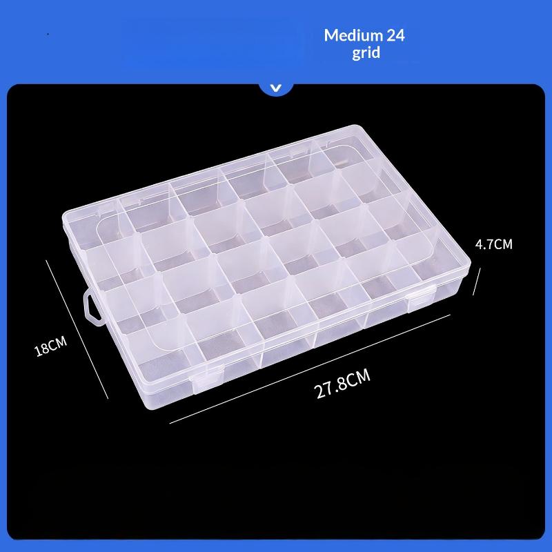 1/3 Stuks Sieraden Oorbellen Doos Container 15/18/24/28/30/36 Vakjes Transparante Plastic Compartiment Doos Schroef Gereedschap Opbergdozen