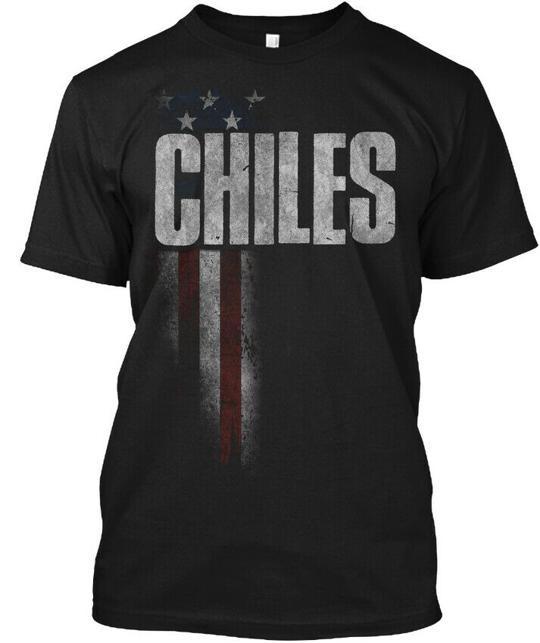 

Chiles Family American Flag T-Shirt Made in the USA Size S to 5XL S
