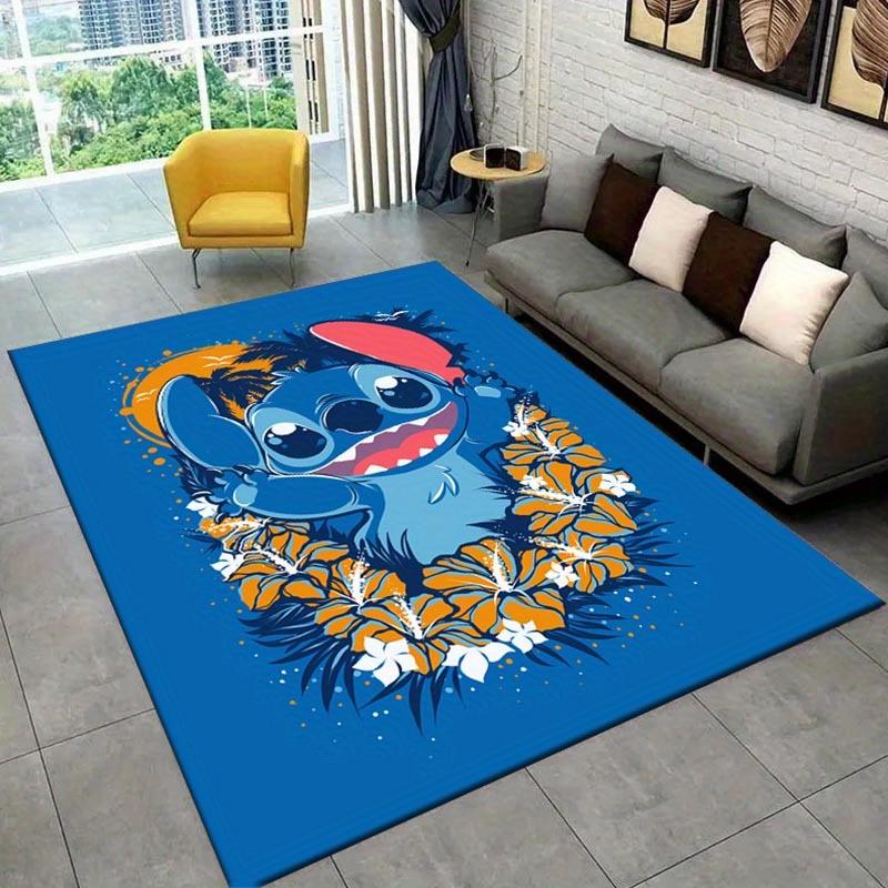 1pc Stitch Pattern Area Rug Soft Flannel Floor Mat for Living Room,Office,Bedroom and Carpet