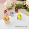 10Pcs Cute Glow in Dark Mini Mushroom Resin Figurines Car Interior Decoration Rearview Mirror Accessories Dashboard Ornament for Micro Landscape