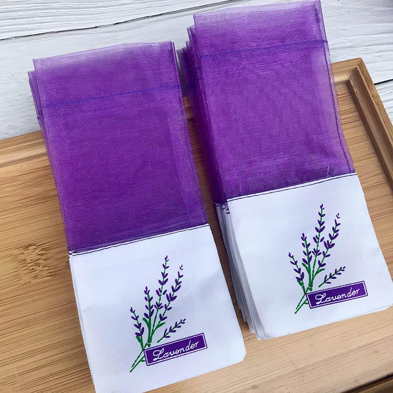 10/20/30pcs Empty Sachets Bag Flower Printing Lavender Fragrance Sachet Bags for Dry Flower Storage Drawstring Fragrance Pouch