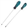 BHBL 2 Packs 12 Inches Long Slotted and Screwdriver Flat Blade Screwdriver Magnetic Screwdriver with Rubber Handle