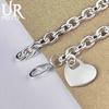 925 Sterling Silver Heart-shaped Pendant Bracelet Fashionable Wedding Jewelry