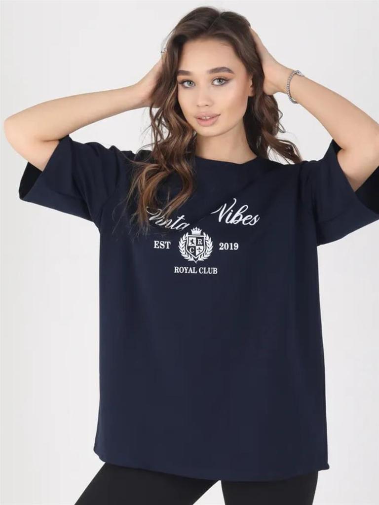 American Retro 2025 Oversized T-Shirt: Trendy High-End Print, Short Sleeve Summer Design