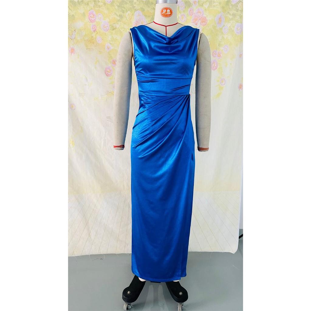 Elegant Sleeveless Slit-Hem Slimming Evening Gown