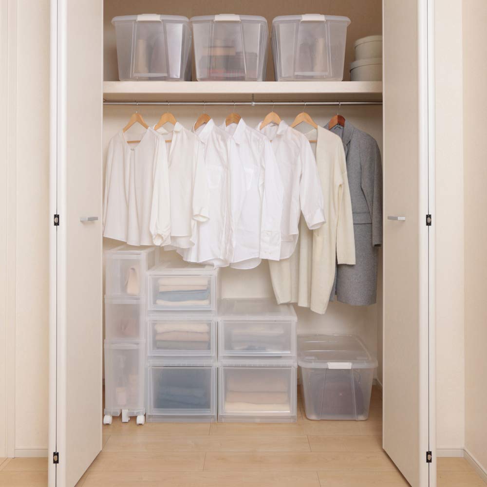 Iris Ohyama Storage Case Natural MD Size Closet Set of 3 (Deep) Walk-in MBC-MD