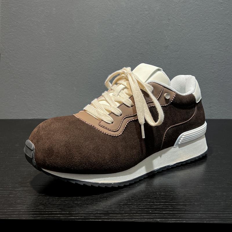 Men's Shoes 2026 Autumn and Winter New Big Head Round Toe Sports Shoes Men's and Women's Thick Soled Casual Board Shoes