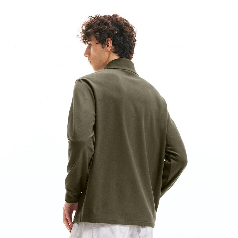 Fingercroxxit Unisex Half-Zip Mock Neck Fleece Long Sleeve Top