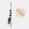 Yousheng Interactive Cat Teaser Toy Retractable Rope Funny Cat Stick Teasing Wand with Bells Elastic Cord Kittens Chew-Proof Teaser Stick