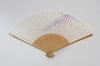 Hasegawa Women's Folding Fan with Pouch and Presentation Box, Made In Japan (Wisteria Flower Design)