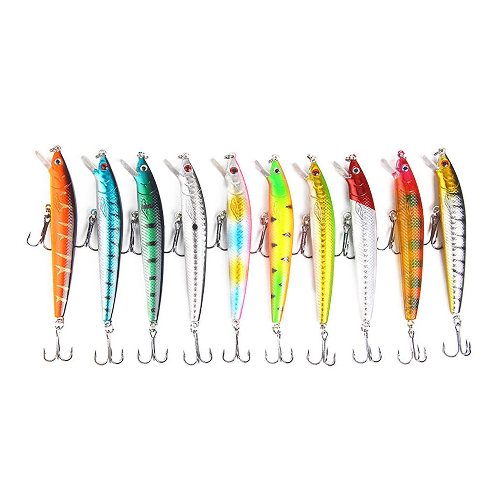 10PCS Hard Fishing Lures ABS Hard Swimbaits Fishing Bait Set for Freshwater and Saltwater
