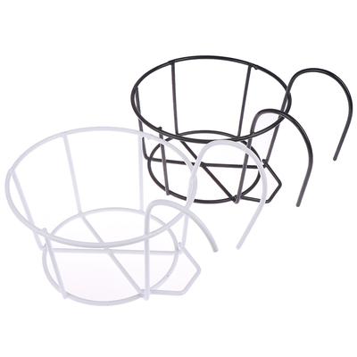 Outdoor Hanging Plant Iron Racks Fence Balcony Round Flower Pot Garden Supplies